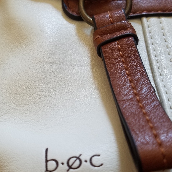 BOC cream and brown messenger bag - Picture 3 of 11